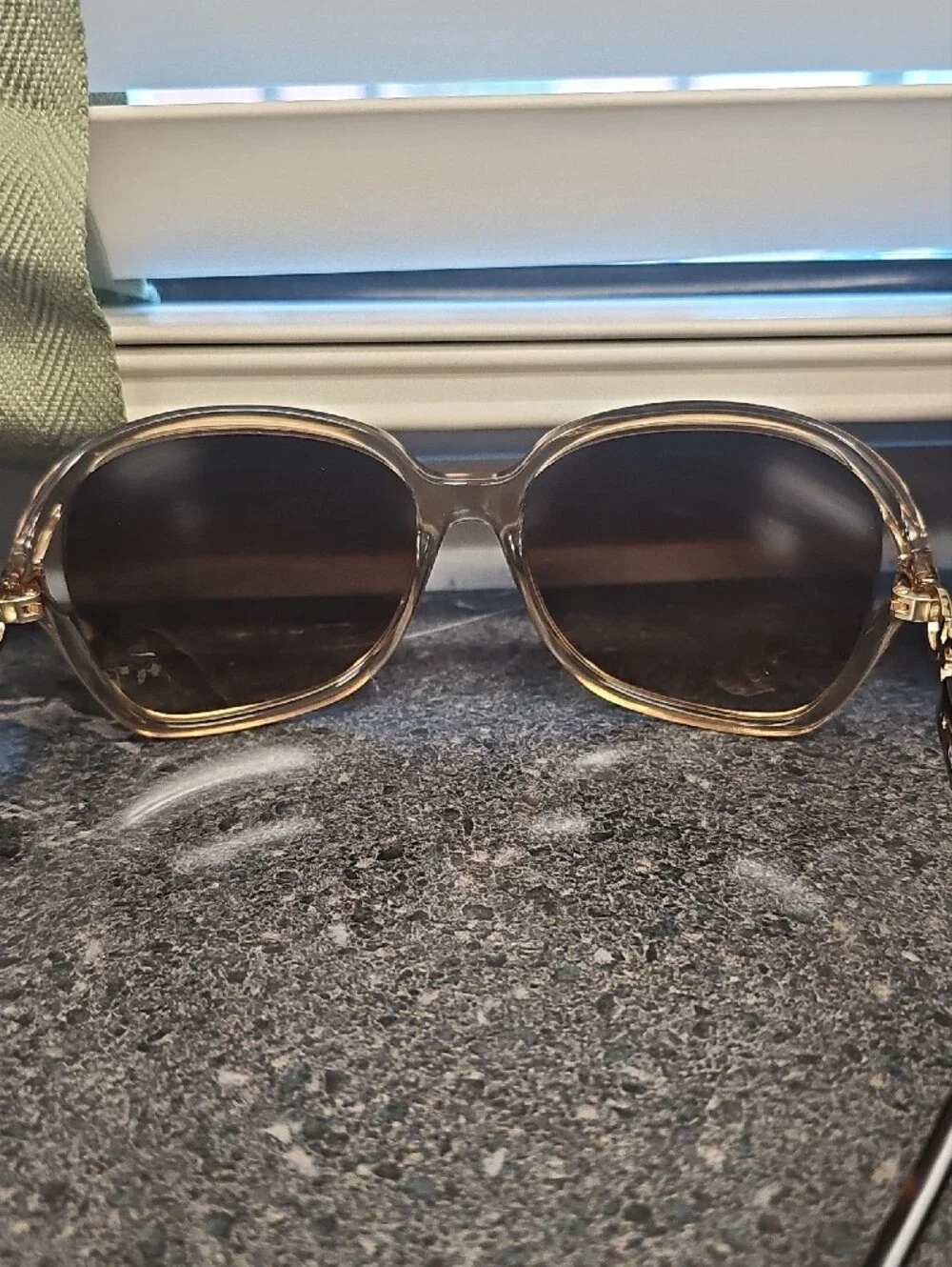 Coach Brown Gradient Oversized Women’s Sunglasses with Gold Accents HC 8145